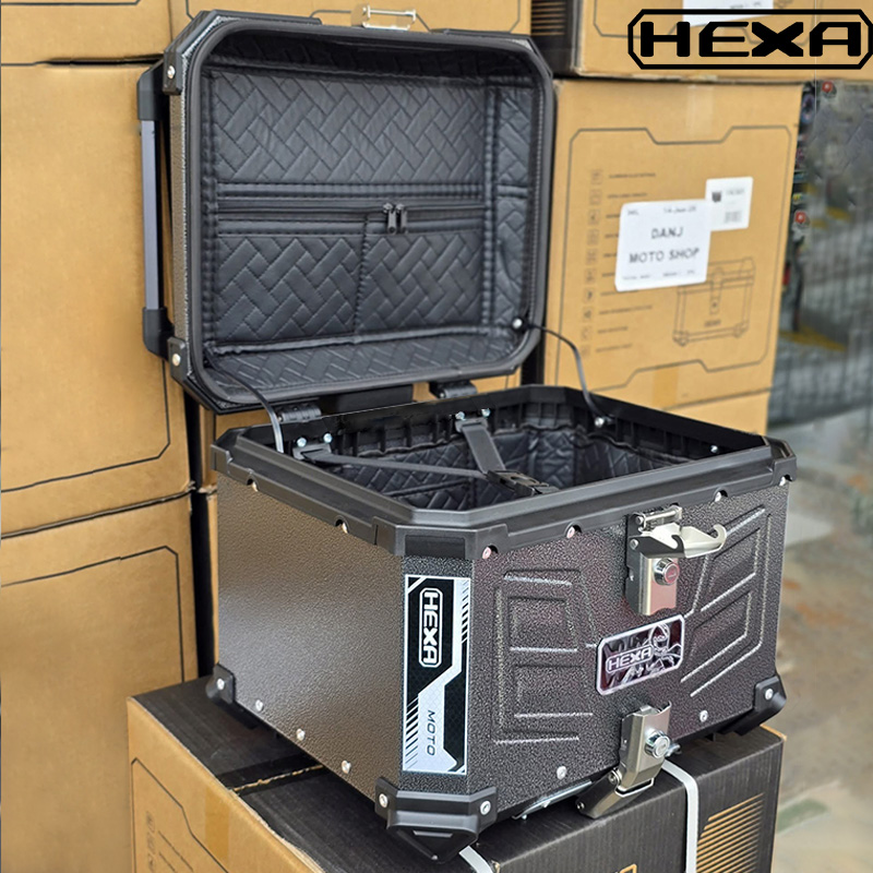 【all alloy】HEXA ALLOY TOP BOX Aluminum 45LWith Backrest Edition Heavy ...