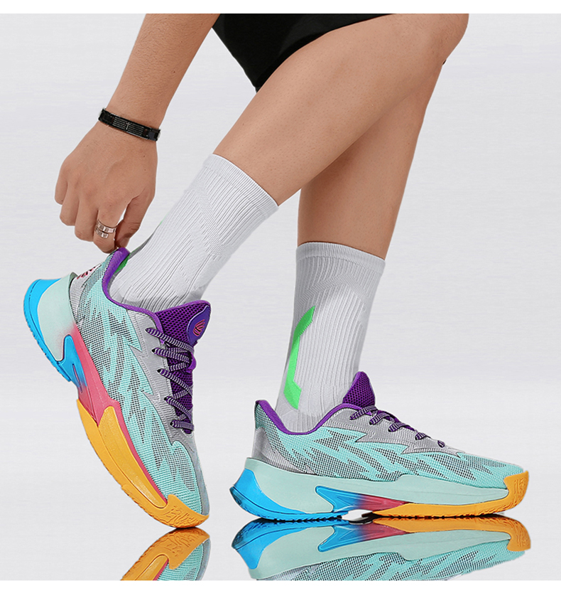 IEAGO Original Curry Series 7 Men Spike Basketball Shoes Indoor Outdoor ...