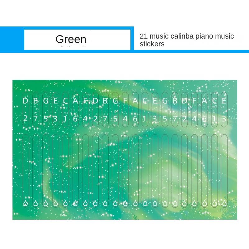 kalimba notes sticker thumb piano finger pinao colorful sticker ...