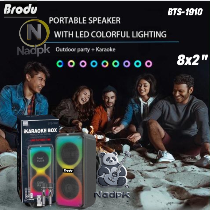 Brodu BTS 1908 Portable Bluetooth ikaraoke box party Magic Sound 2 ...