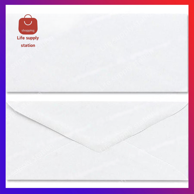 50Pcs/pack White Envelopes, Long/Short，Self-Adhesive, Easy to Use for ...