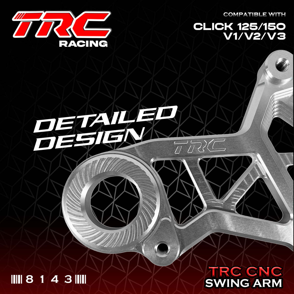 TRC Racing CNC Swing Arm for Click 125/150 v2/v3 8143 | Shopee Philippines