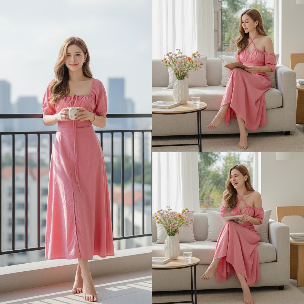 Venice Bustier Slit Classy Elegant Casual Midi Church Modest Dress ...
