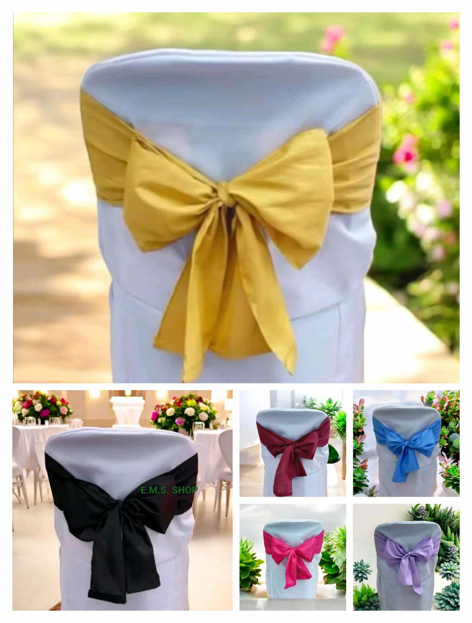 30PCS 50PCS 100PCS MONOBLOCK CHAIR RIBBON 12X90 INCHES | Shopee Philippines