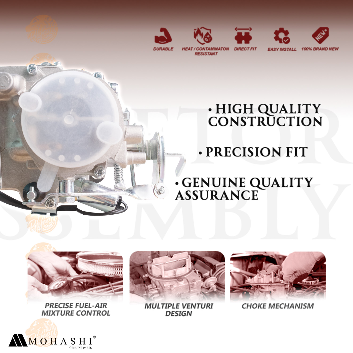 TOYOTA 3K 4K CARBURETOR ASSEMBLY 21110-H4255/ 13420 MOHASHI MCAT-255 ...