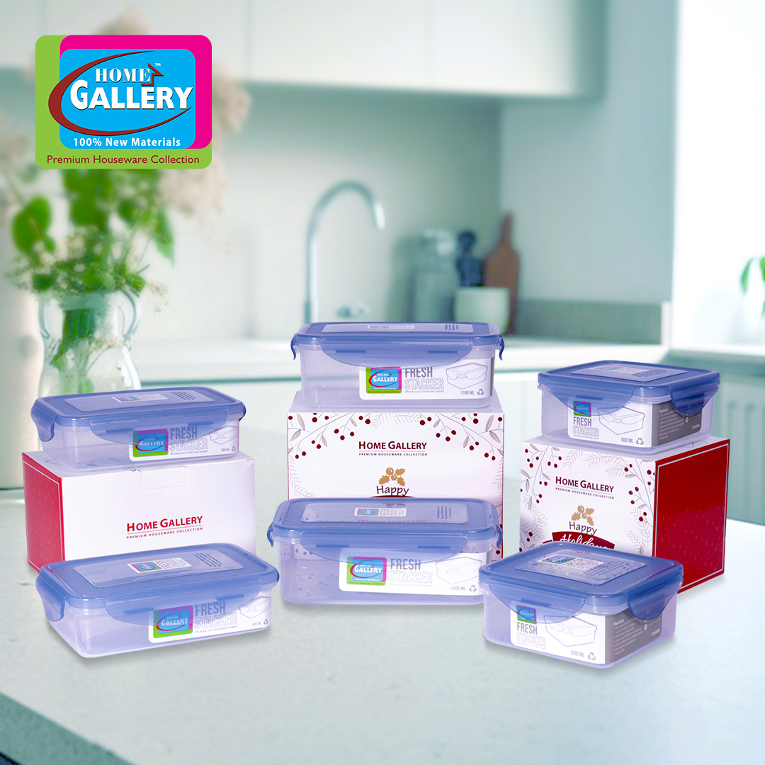 Home Gallery Square Fresh Stacker Food Storage 600ml 2pcs, BPA Free ...