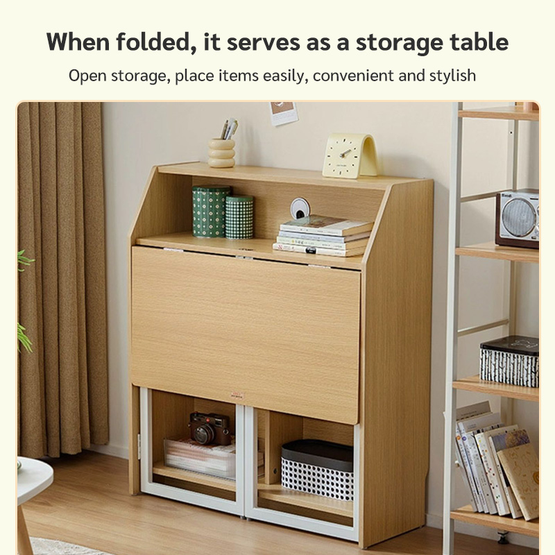 Folding Table Removable Study Table Office Table Large Storage Computer ...