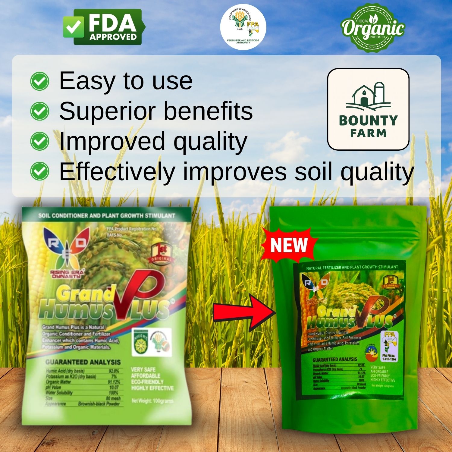 Grand Humus Plus / King Humus (Organic Farming) 100g | Shopee Philippines