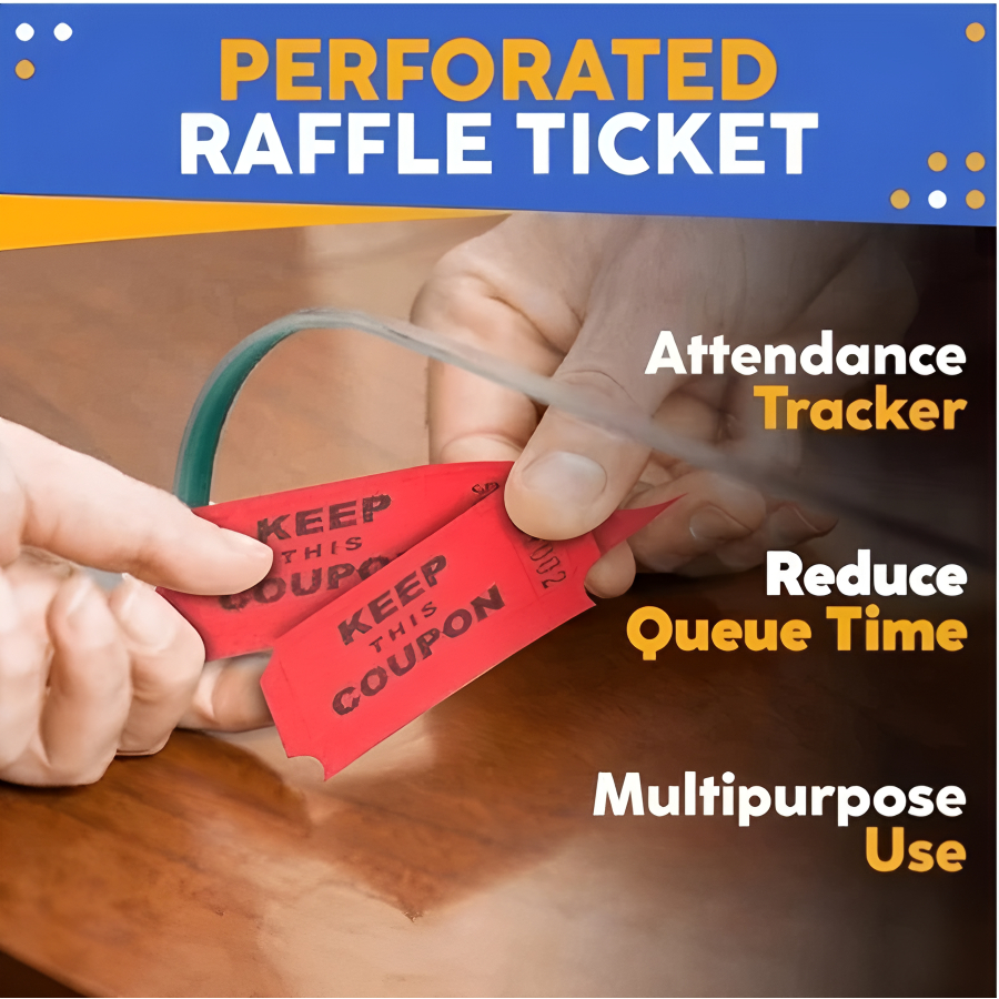 1000pcs Raffle Ticket/Ticket Stub/Ticket Roll/Raffle Ticket With Number ...