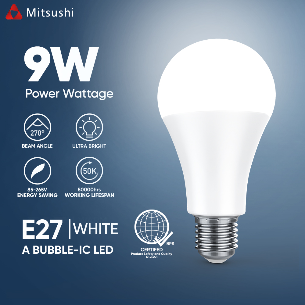 Mitsushi Bulb Light Led A-Bubble 5W | 7W | 9W | 12W | 15W | 18W IC LED ...