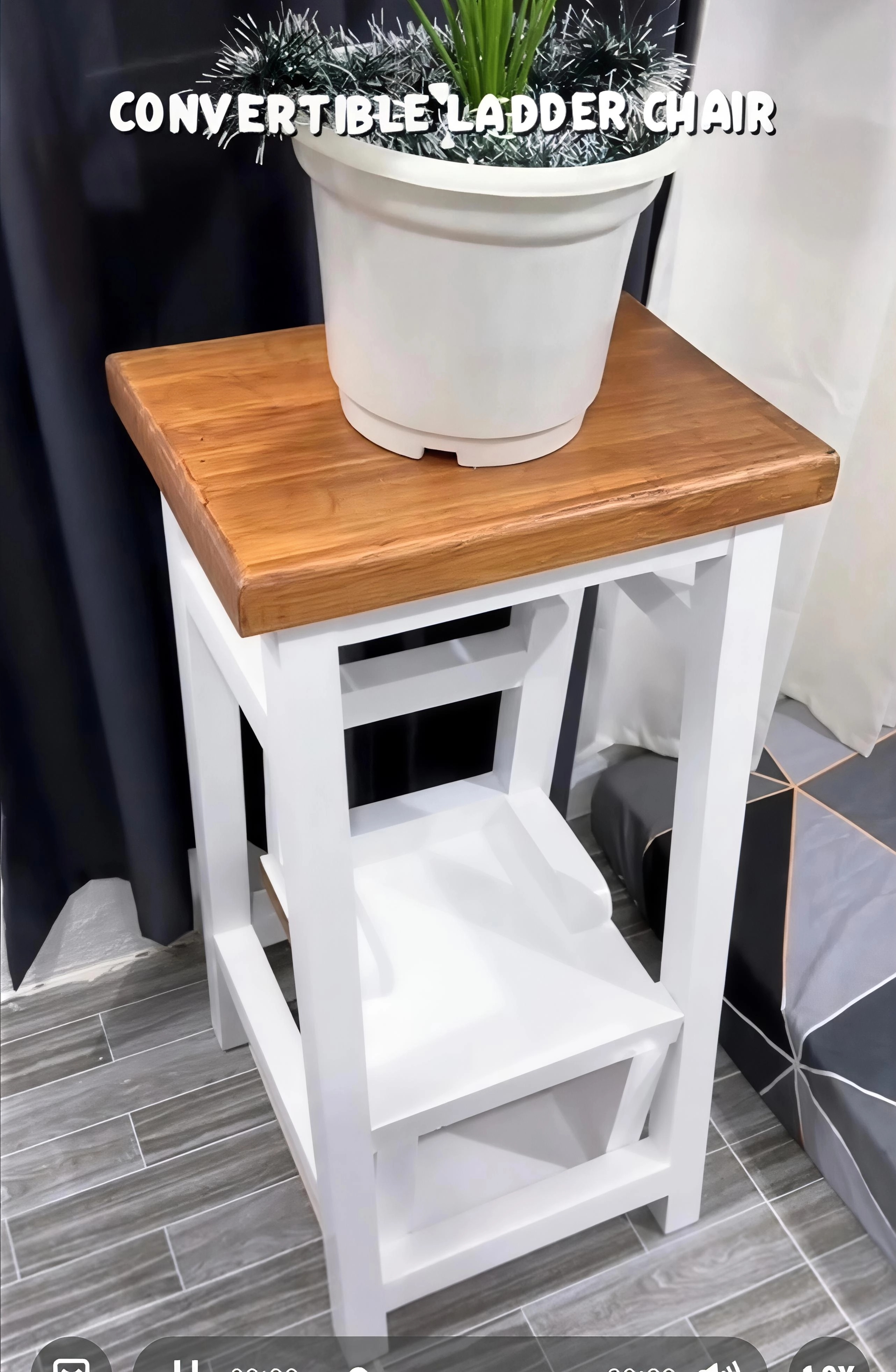 Bar stool convertible to ladder chair multi function ladder bar stool ...