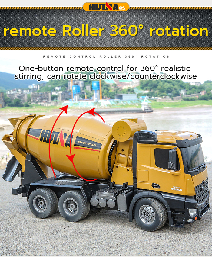 Remote Control Alloy Mixer Truck-Rechargeable Children's Construction ...