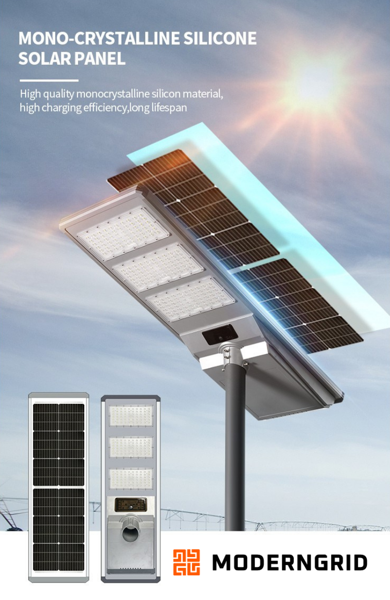 Moderngrid Solar Street Light S500 DPWH 300W 400W 500W - 15,000LM LED ...