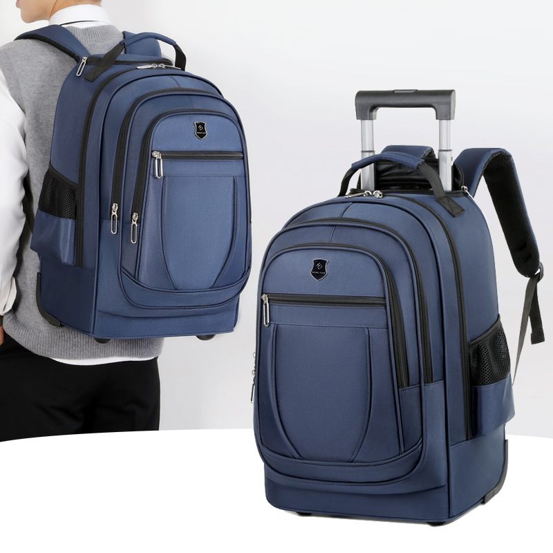 Waterproof Rolling Backpack Large Capacity Travel Backpack With Wheels ...