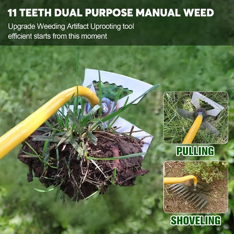 11Teeth Weeding Uprooting Tool Multi Purpose Kalaykay Garden Grass ...