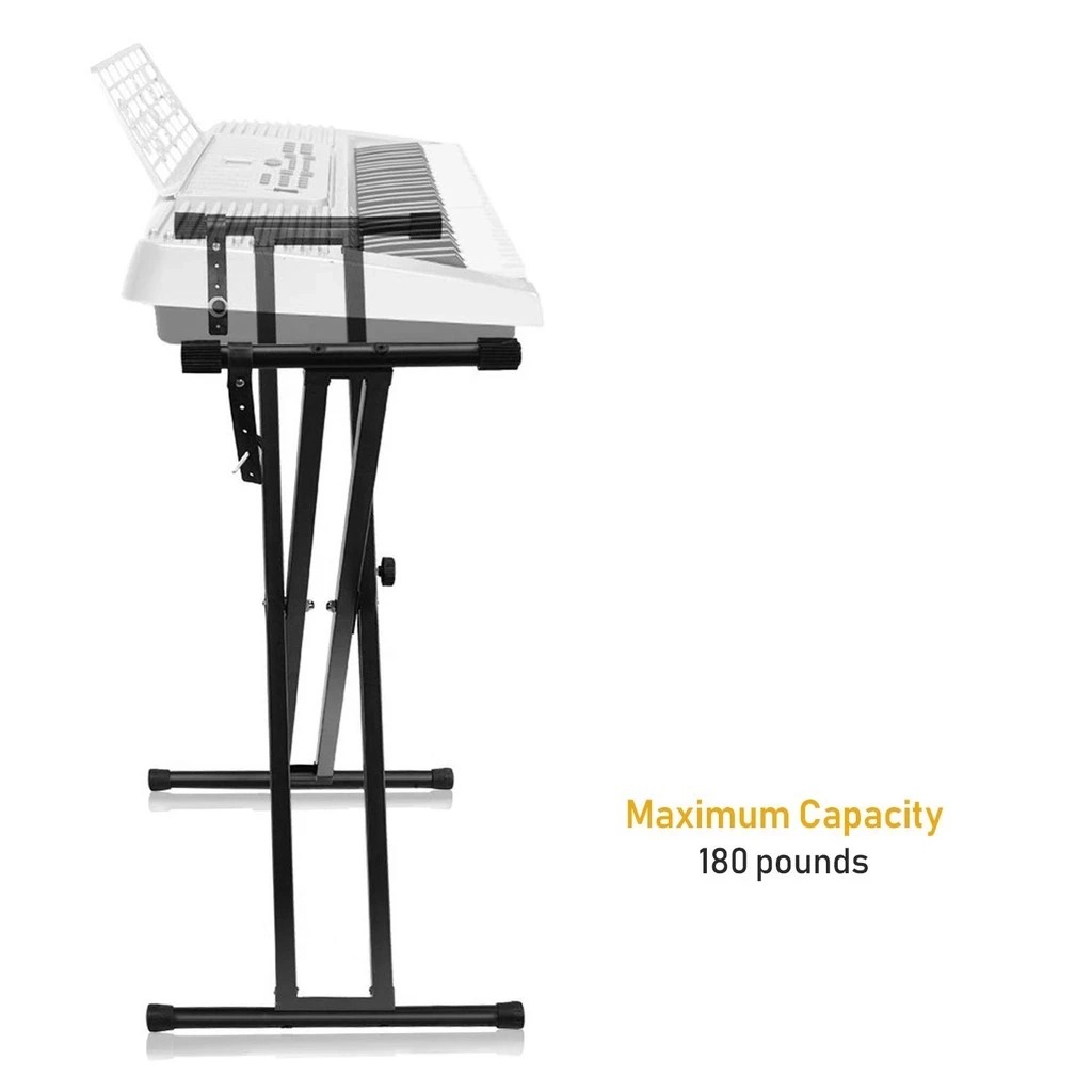 Heavy Duty Adjustable Piano Stand Double X Stand Portable Keyboard ...