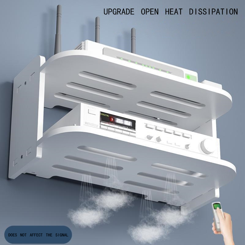 Wall Set Top Box Rack Punching WIFI DVD Storage Rack Living Room TV ...