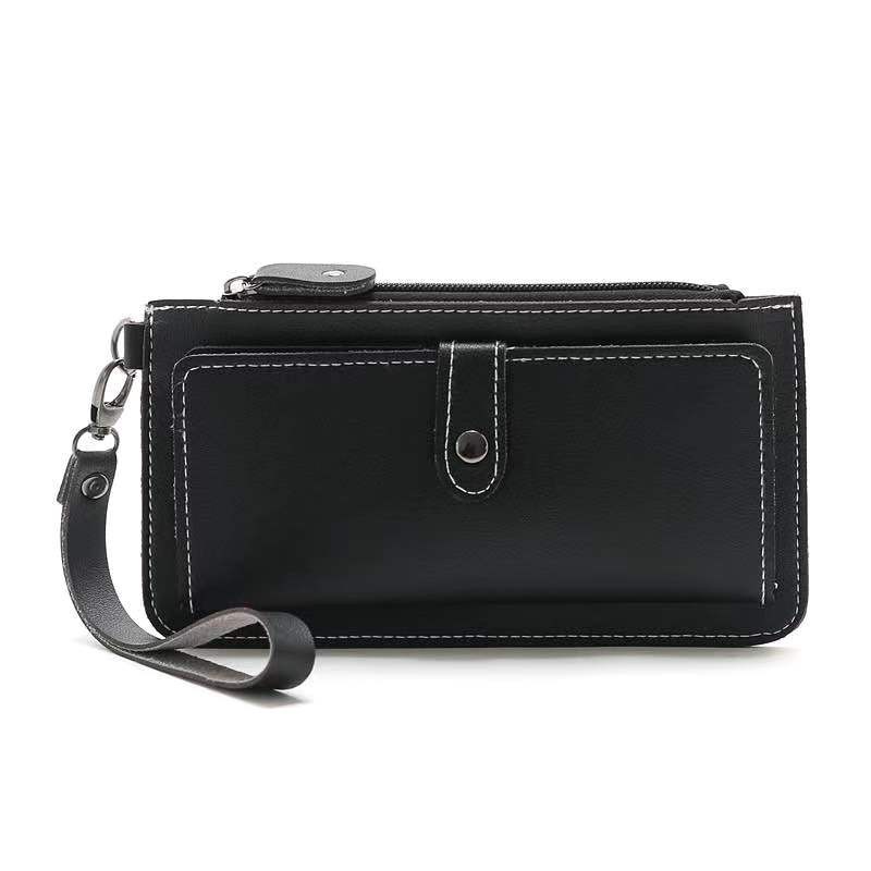 HYM SHOP#8012 Women Slim Wallet Multi-Card Holder Zipper Coin Pocket ...