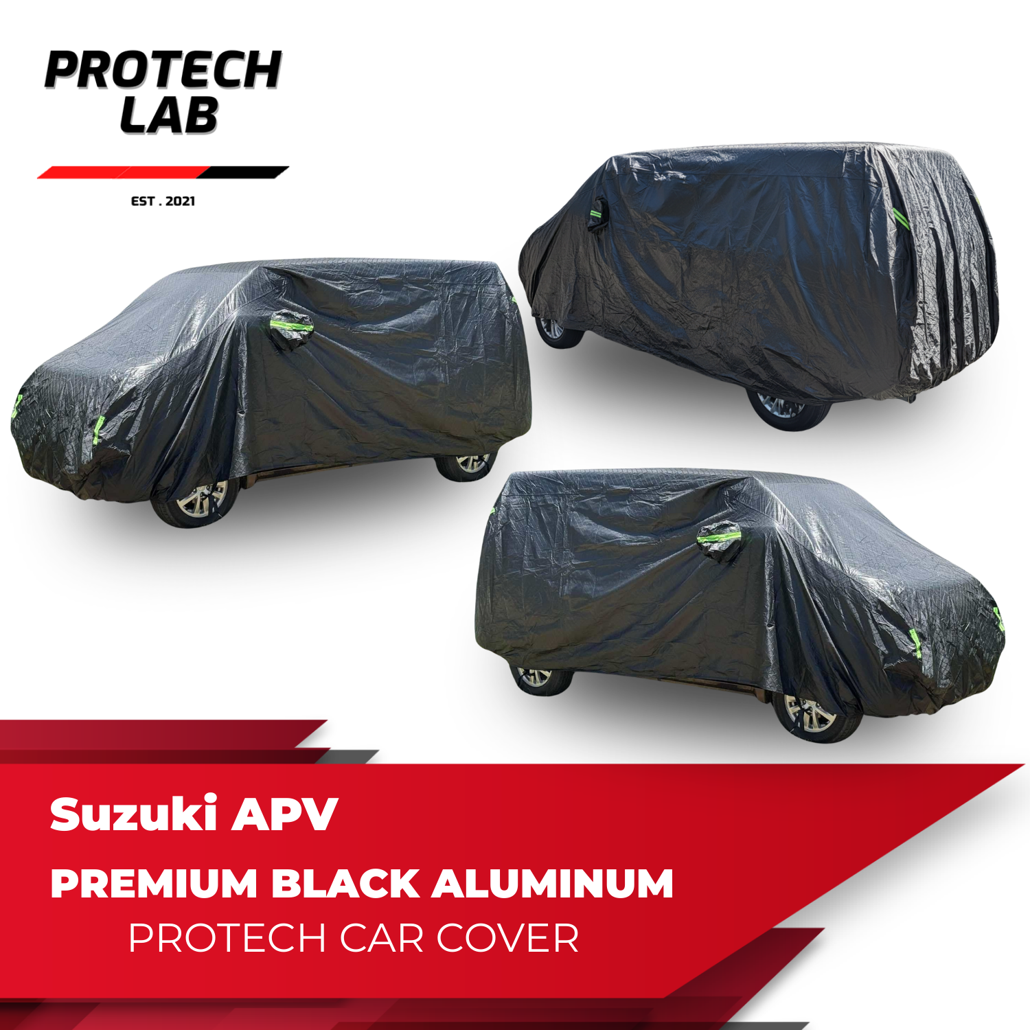Suzuki APV Protech Lab - Premium 3-Layered All Weather BLACK Aluminum ...