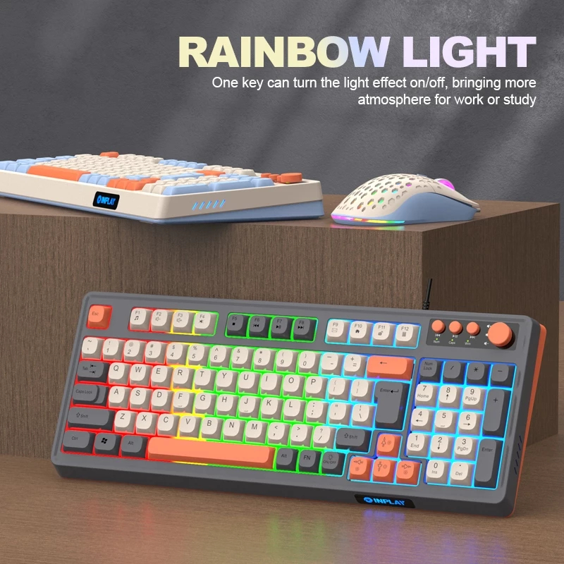 Inplay | STX390 | RGB Keyboard and Mouse Set With Volume adjustment ...