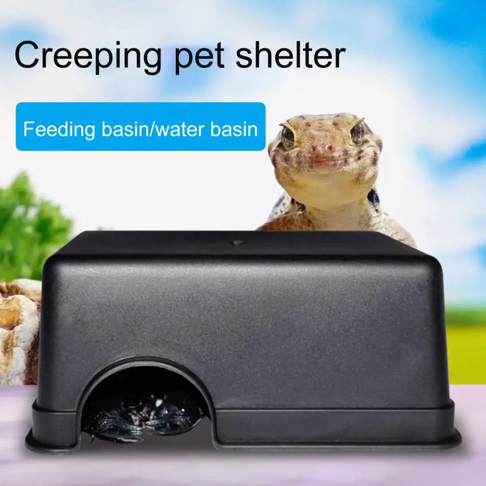 Reptile Hide Box Ventilated Shelter Reptile Hideout for Gecko Spiders ...