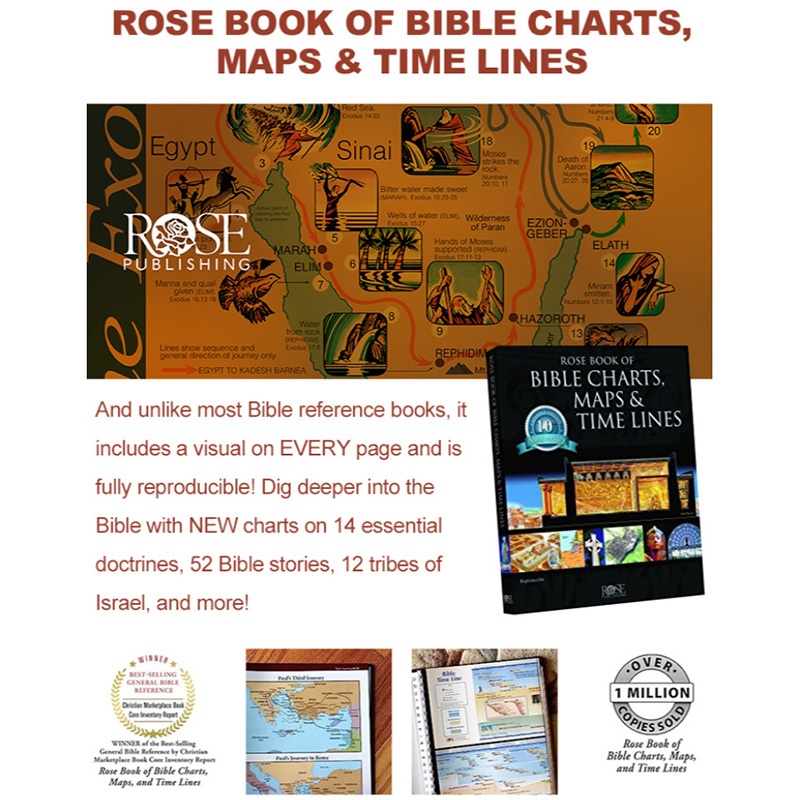 Bible Charts Maps Timelines Visual Guide Book Biblical History Study ...