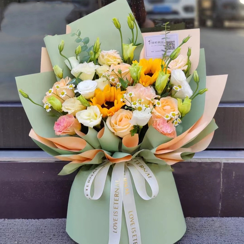 【20pcs】58cm×58cm Two-Sided Colored Bouquet Wrapper Packaging Paper Gift ...