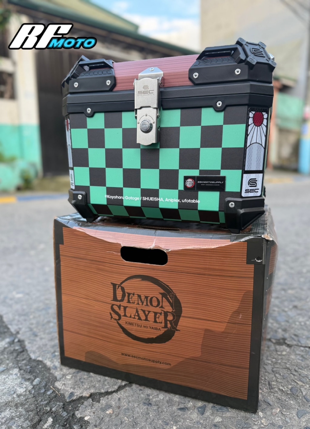 SEC X DEMON SLAYER 45L HARD PLASTIC TOP BOX - LIMITED EDITION WITH ...