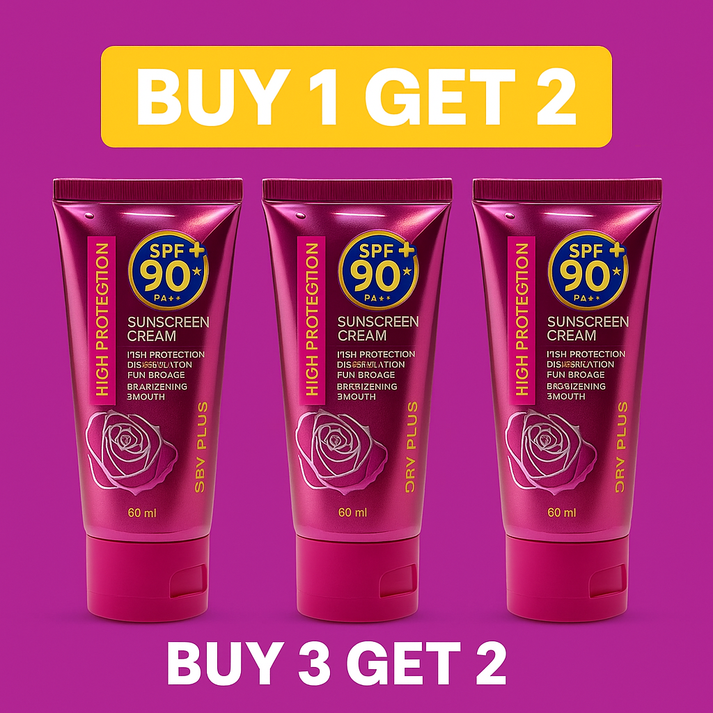 Sunscreen Cream SPF90+ PA+++ 60ml – High Protection UV Block, Whitening ...
