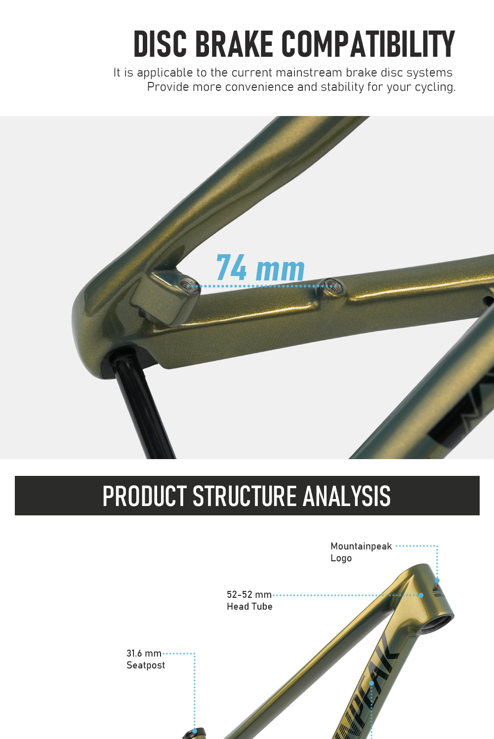 MOUNTAINPEAK EXPLORE 2026 29er Carbon Frame MTP Boost Thru Axle W/Bb ...