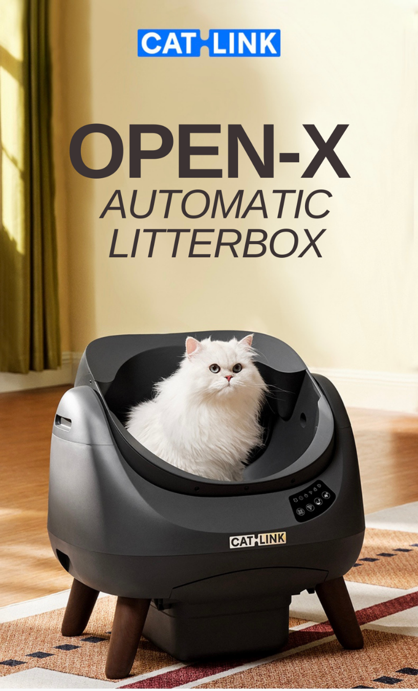 CATLINK OPEN-X Automatic Self-Cleaning Litter Box for Cats | Smart Odor ...