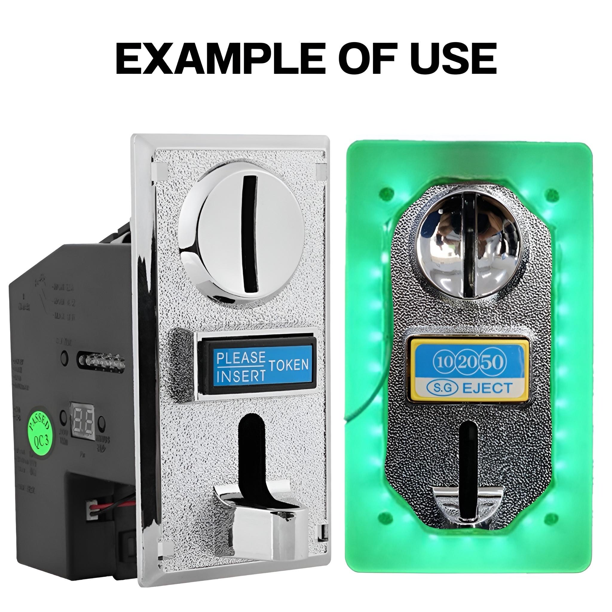 Universal Acrylic Coin slot With Led Frame Running Lights and Blinking ...