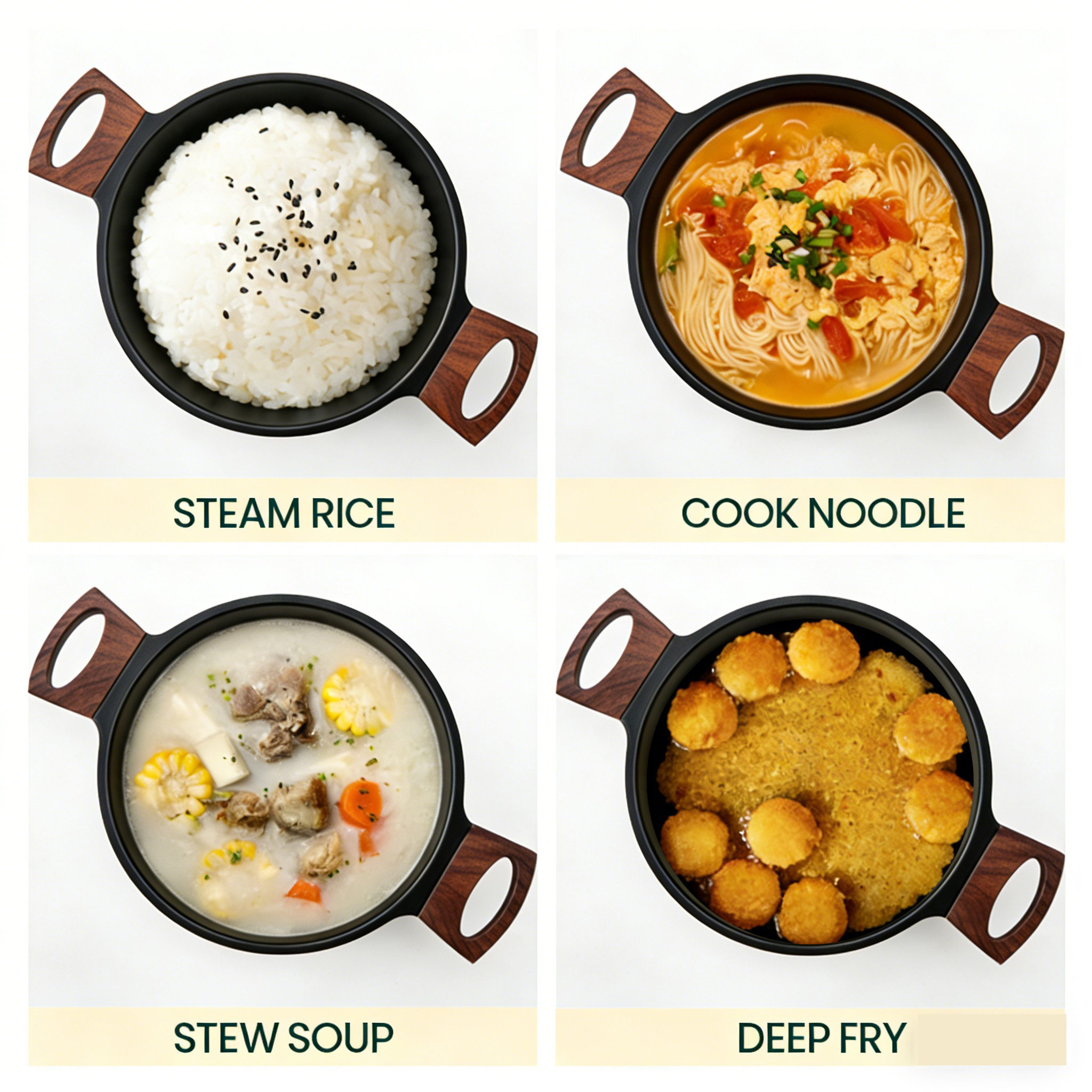 Gaoboos 2/3pcs Cookware Set Gold Star Coating Non Stick Frying Pan ...