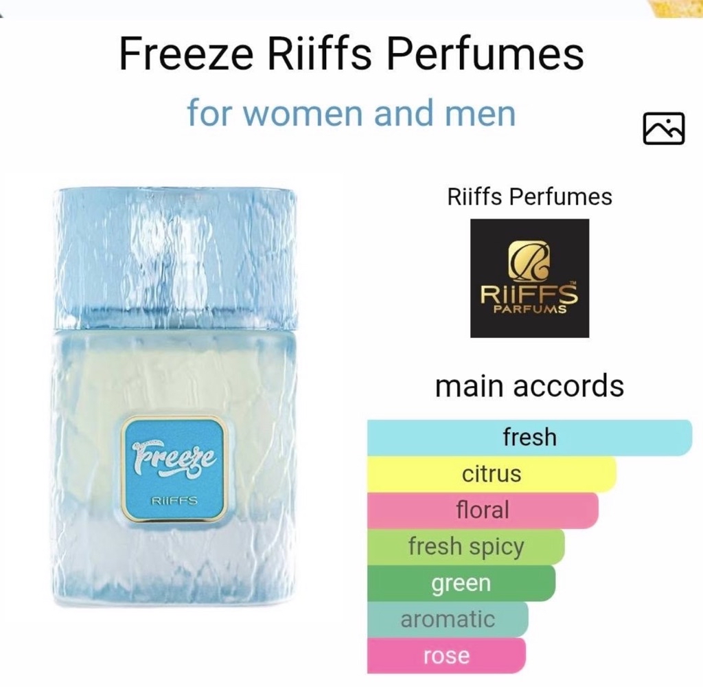 FREEZE BY RIIFFS FOR UNISEX 100ML EDP | Shopee Philippines