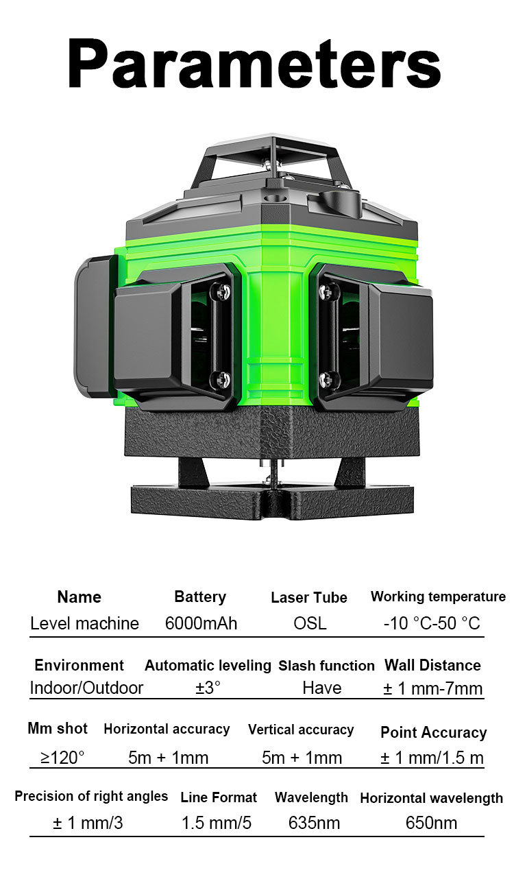 【10 year warranty】LaserLevel 16Lines Green Light Digital Level Auto ...