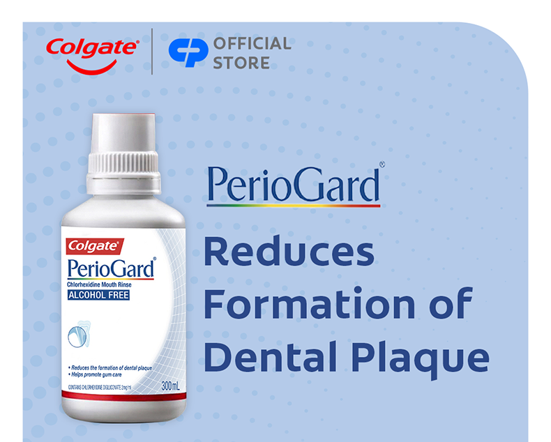 Colgate PerioGard Chlorhexidine Mouthwash, No-Alcohol, 300ml Value x2 ...