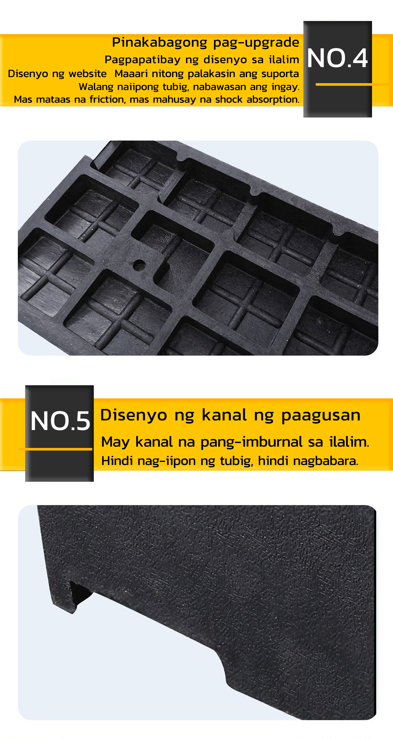 【Thai imported rubber】Rubber Heavy Duty Threshold Uphill Slope Curb ...