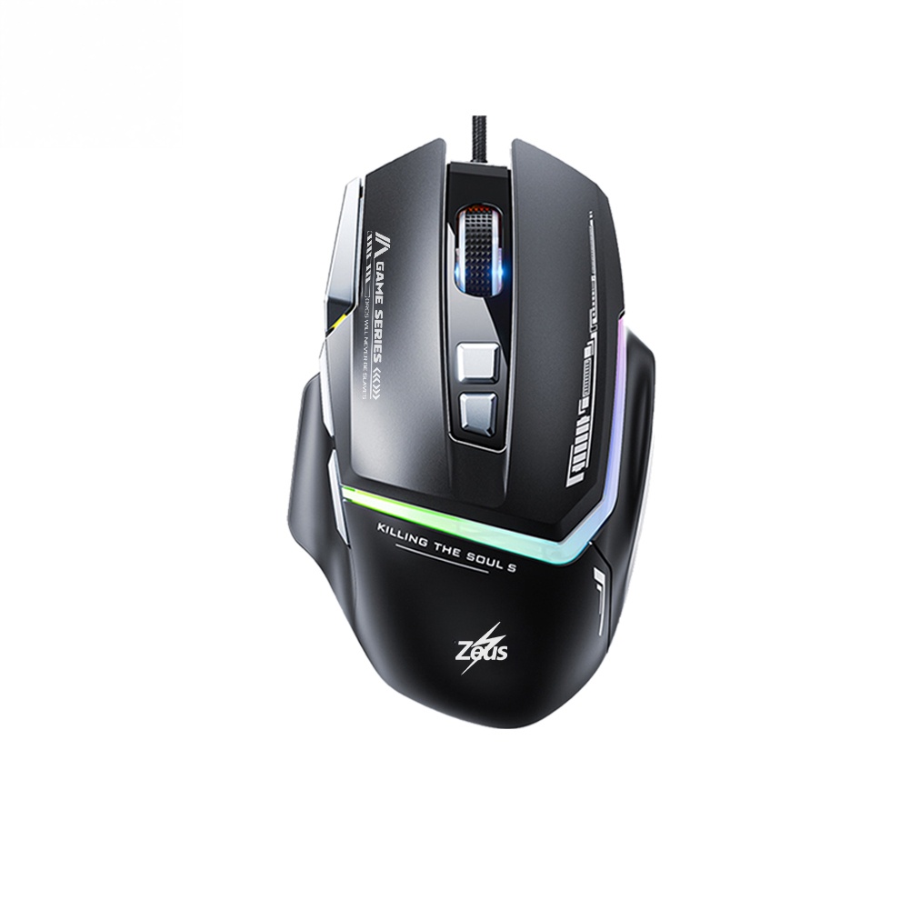 Zeus ZM816 Wired Esports Game Mouse RGB Backlight Effect Mecha Style Up ...
