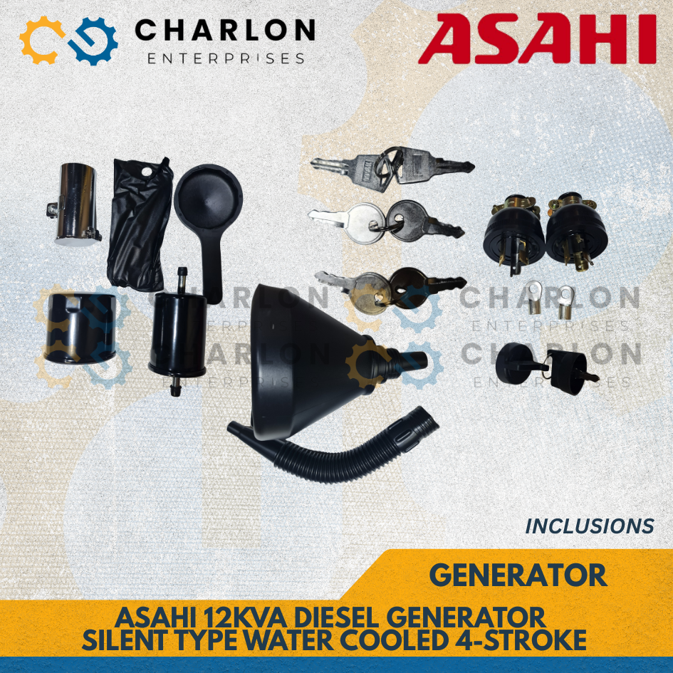 Asahi APW15800 12kVA Diesel Generator Silent Type Water Cooled 4-stroke ...