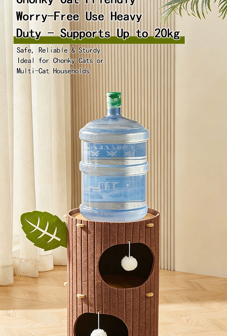 PG Felt Cat Tree House Condo Stackable Cat Nest Tunnel Scratch-Proof ...