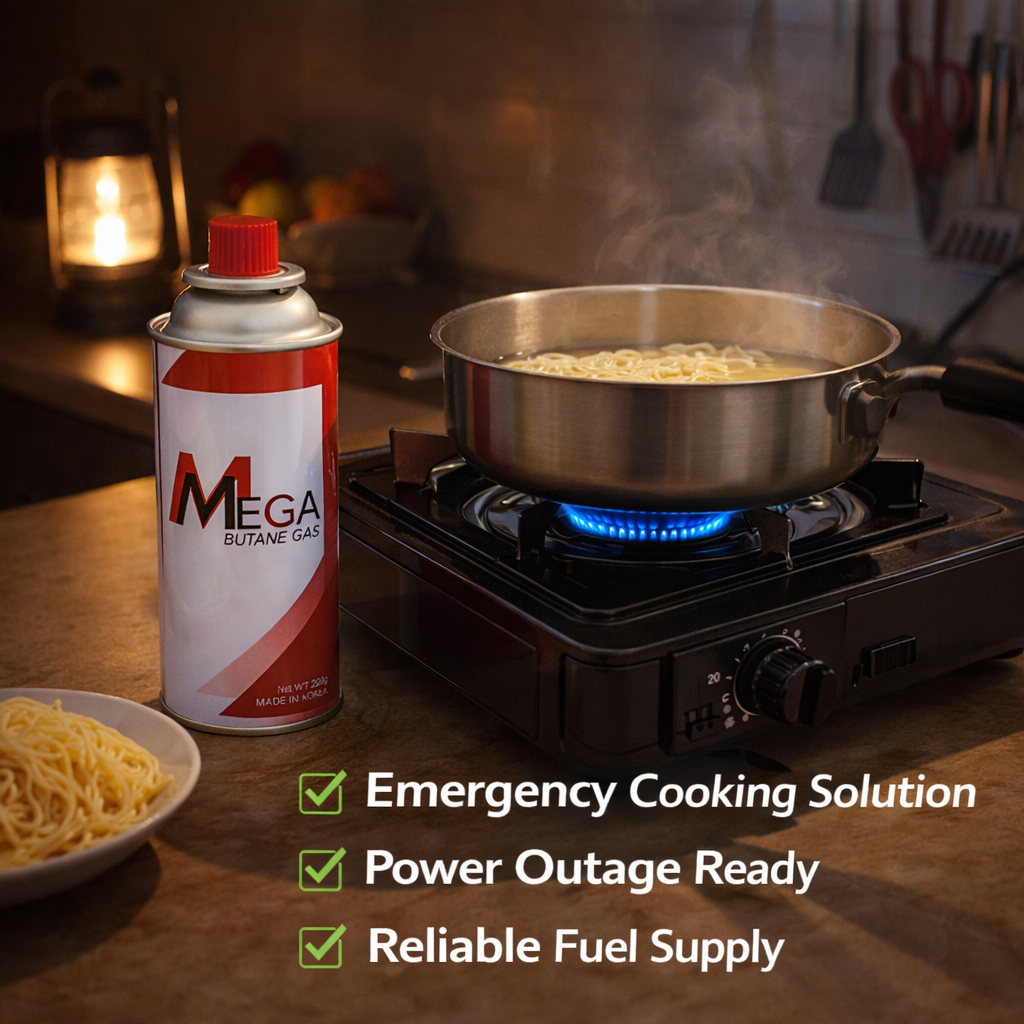 MEGA 220g Butane Gas Canisters 4PCS – Home Hotpot, Portable Stove ...