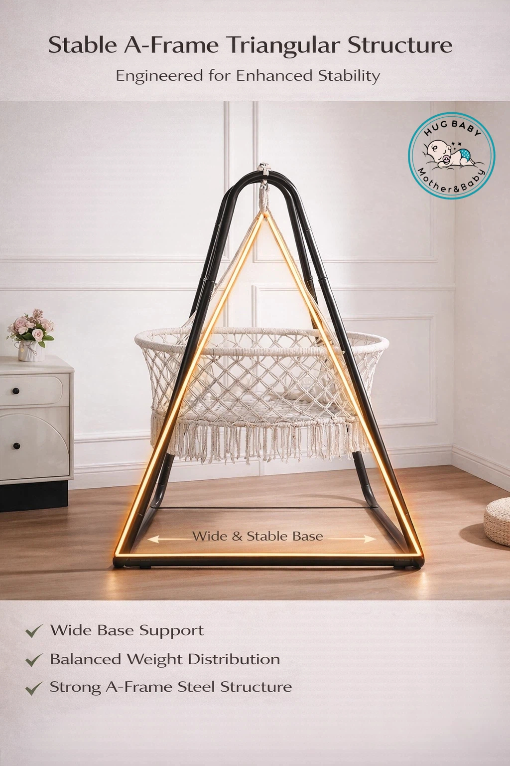 Duyan for Baby with Stand Non-slip Strong Load-bearing Sturdy ...
