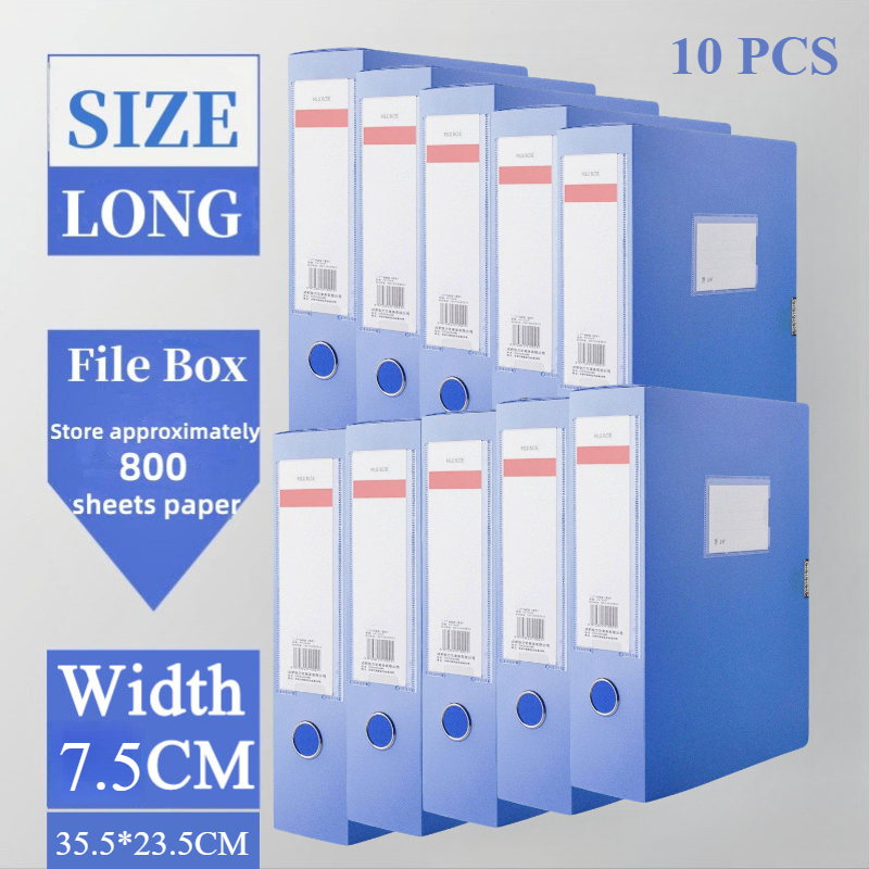 Long File Box Storage Box Foldable Box Document Organizer File Case ...