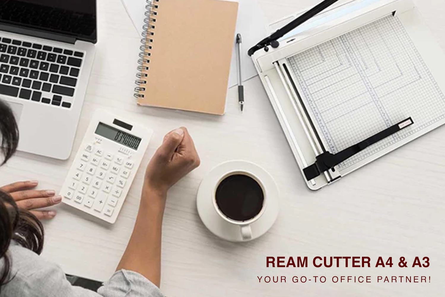 Heavy Duty Ream Cutter Officom A4 A3 Size 400 Sheets Industrial Stack ...