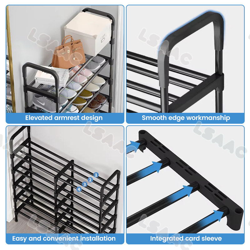8 Layer shoe rack Organize Tier Colored Steel Stackable Shoes Organizer ...
