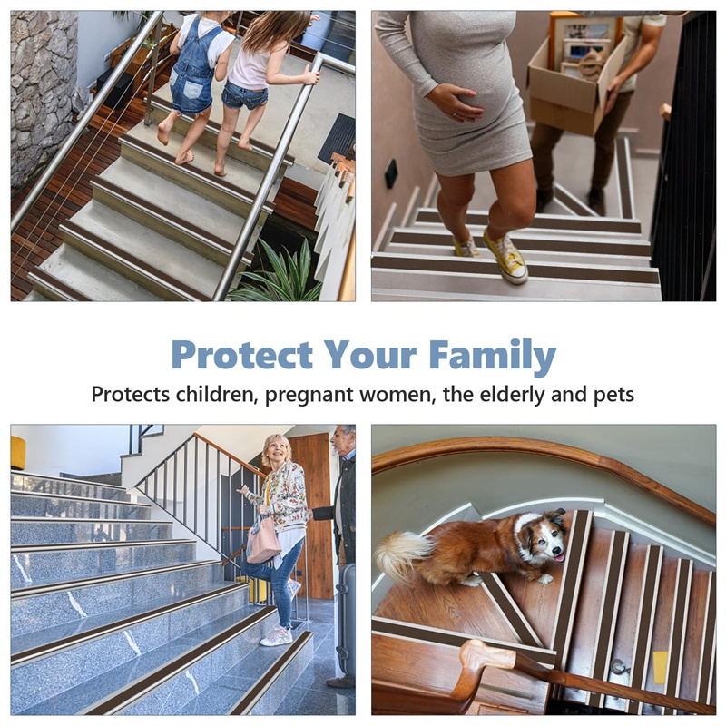 Anti Slip Strip 8/24FT L-type PVC Rubber Stair Provide stair safety ...