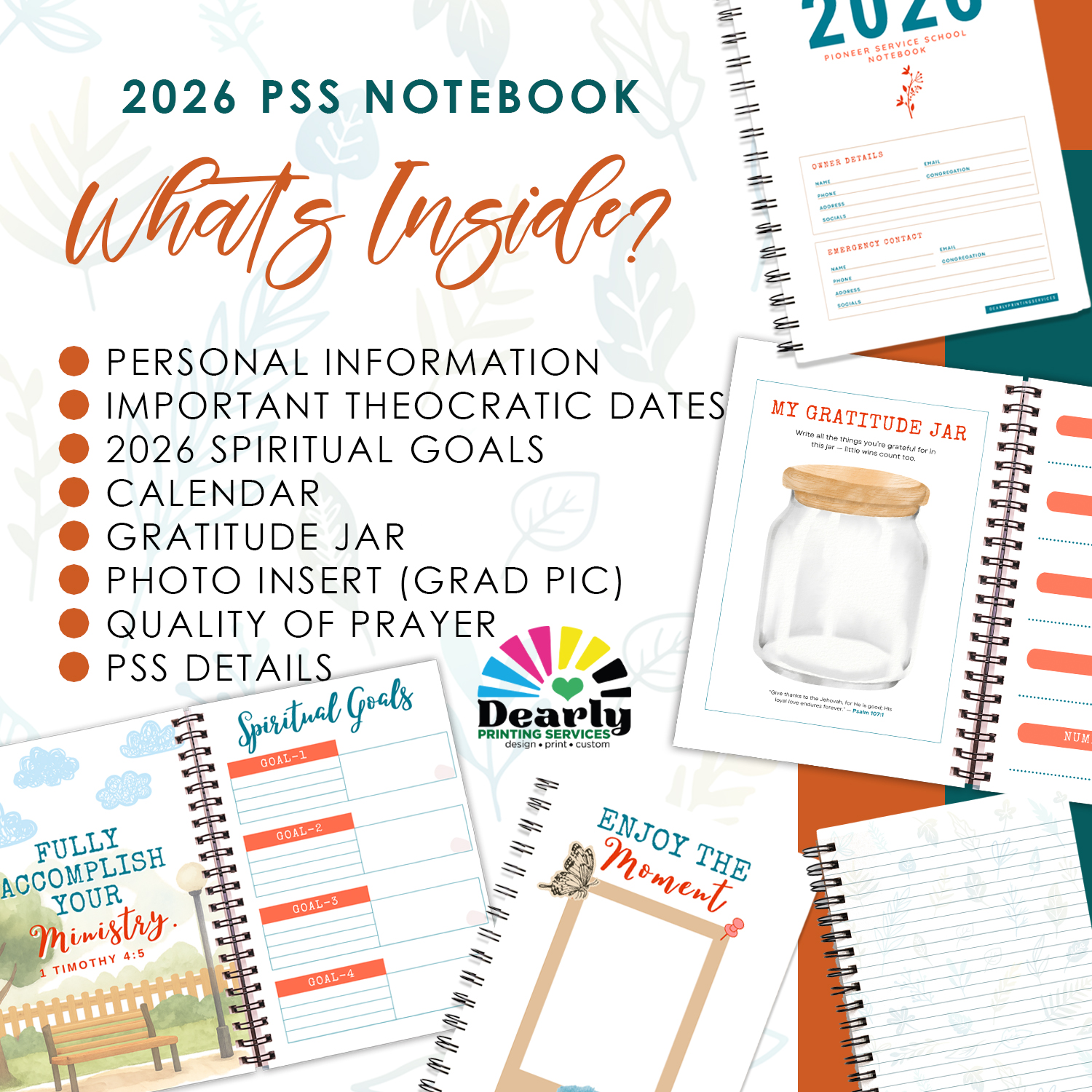 2026 PSS NOTEBOOK (WITH FREE NAME) PIONEER SERVICE SCHOOL (JW REGULAR ...