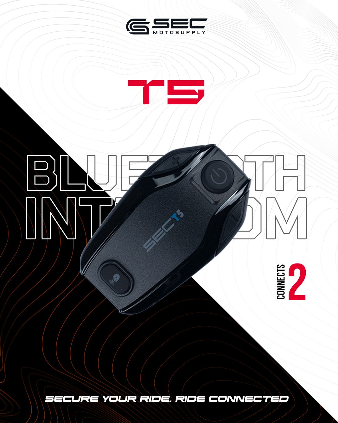SEC T5 & T5 Pro Bluetooth Intercom for Motorcycle Helmets (DSEC-06010 ...