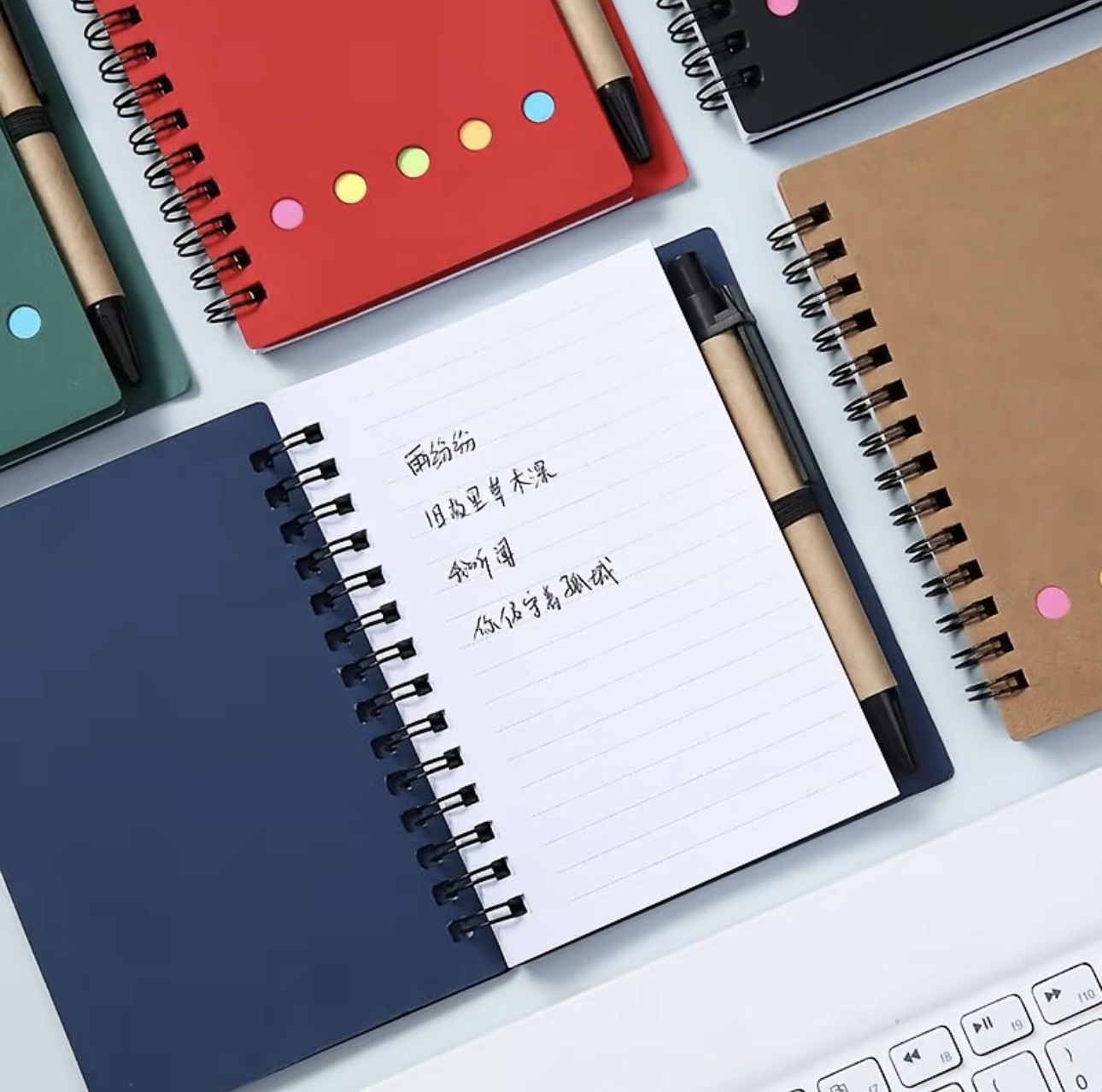 GOODAY A6 Spring Notebook with Ballpen Sticky Notes Memo Pad School ...