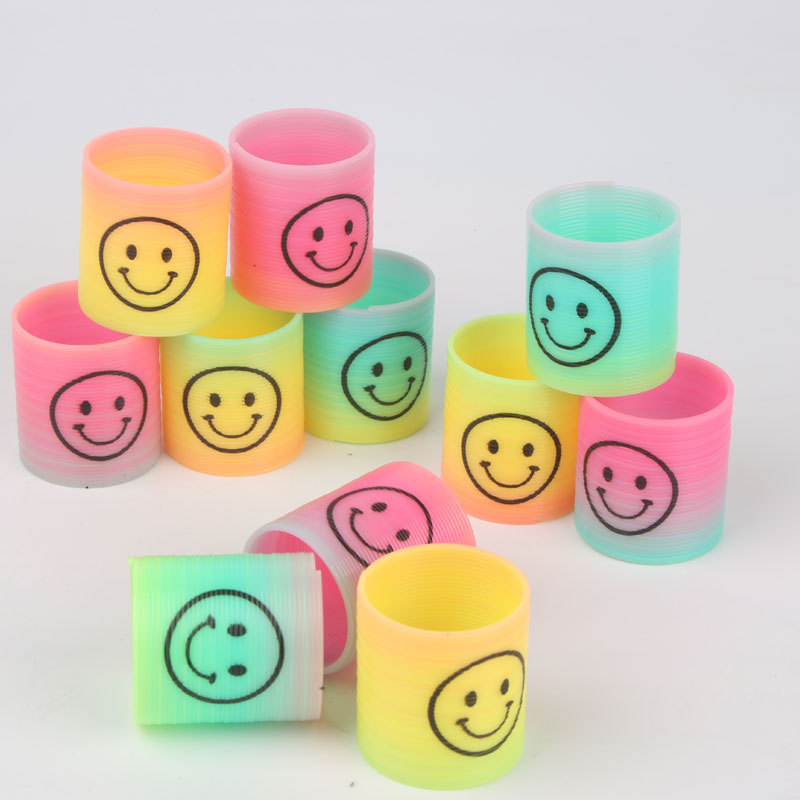 24Pcs Magic Smiley Spring Rainbow Circle Toys Boys and Girls Gift ...
